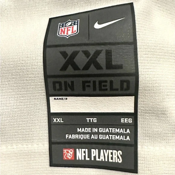 Nike NFL Players Seattle Seahawks Wilson 3 On Field Away Jersey White Size XXL - Picture 8 of 8